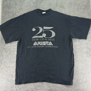 Vintage TND Short Sleeve Shirt Black Mens Size XL Arista 2000 Music Whitney